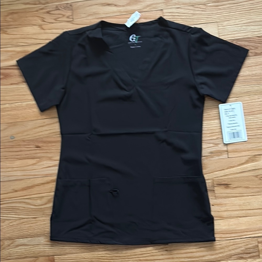 NWT GT Black Scrub Top Slim Fit